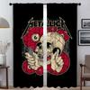 Blackout Curtains 2 Pieces M-MetallicaS Anti-mosquito Curtains for Living Room Curtain Shades Tulle for Bedroom Partition Camera
