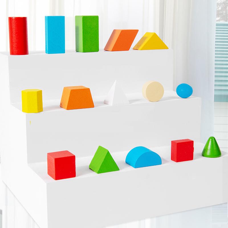 16/24/38Pcs  Wooden Building Blocks Set Assembled Building Blocks Baby Shape Color Early Educational Toys Gifts for Children