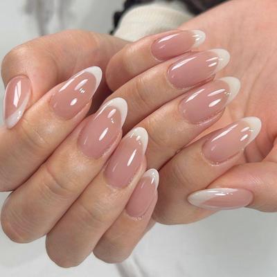 White French Nail Patches - Easy Nail Art