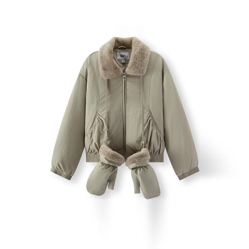 Semir Women's Retro Plush Lapel Padded Coat