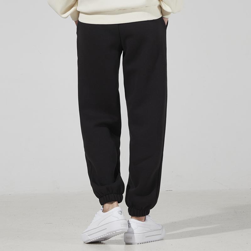 Puma Wellness Club Mid-Rise Drawstring Straight-Leg Cuffed Sweatpants Women Sweatpants Black 534399-01