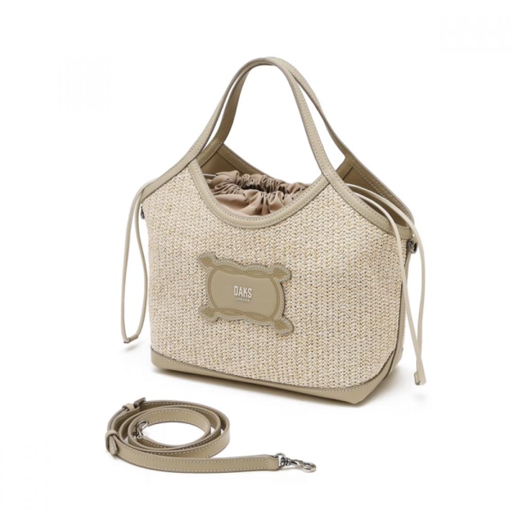 Daks Light Beige Raffia Tote M Dcba6e160i1