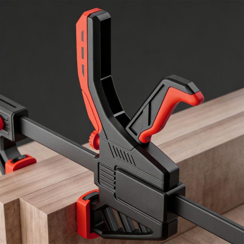 Heavy Type Woodworking Clamp Handed Ratchet Clip with Nonslip Rubber Grip for Professional Carpentry and Crafts Projects