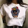 Summer Dachshund Tops Women T Shirts Japanese Short Sleeves T-shirts Female Manga Clothes