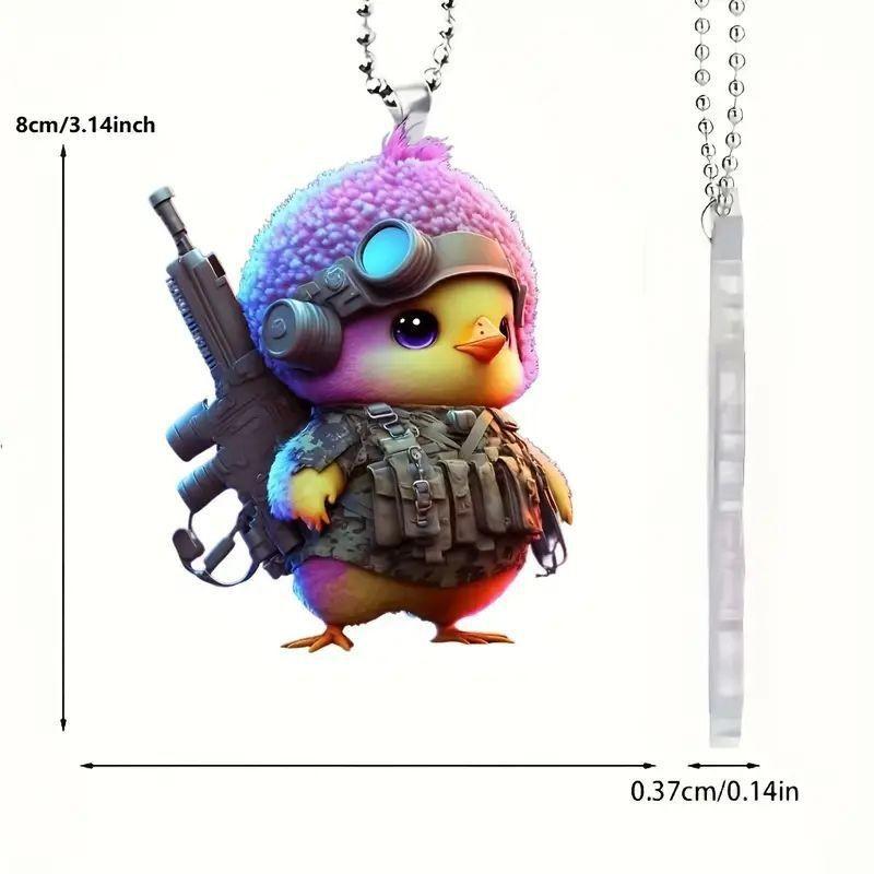 Flat Whimsical Acrylic Car Hanging Charm Unique Rearview Mirror Decoration Vehicles For