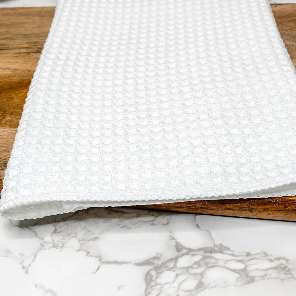 Custom Christmas Frame Kitchen Waffle Tea Towel Hand Towel Hostess Housewarming Gift Farmhouse Winter Table Decor Christmas Gift