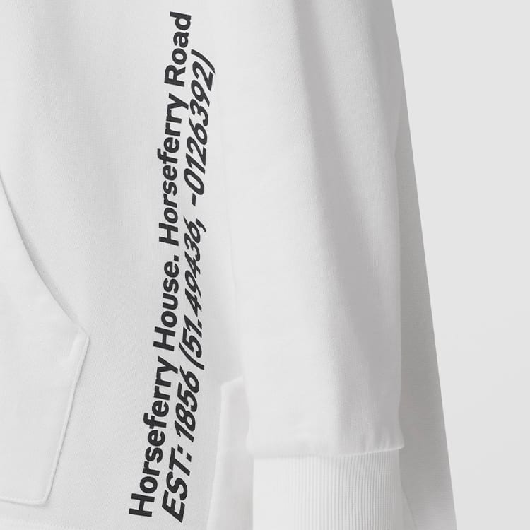 Burberry Coordinates Print Oversized Hoodie 'White' 80372931