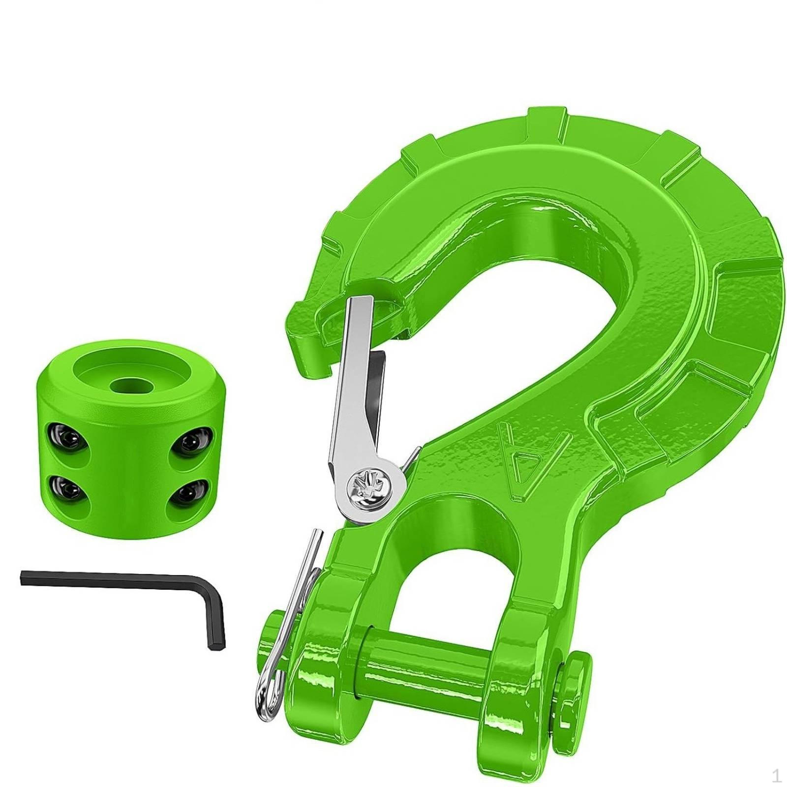 Cârlig de Remorcare Turnat Aliaj de Oțel G70 Blocabil Recuperare Metalic Zăvor Pârghie pentru Utilizare UTV Cutie Colorată Verde green