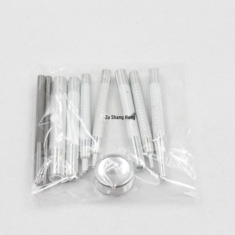 11-Piece Snap Fastener Tool Set with 633/655/831/201 Rivet Base and Hole Punch