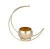 TreegoArt Metal Design Vase with Gold Finish Moon Shape Vase for Home Decor Office and Table Top - 9 Inches Height