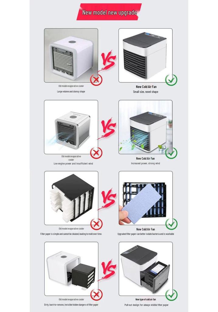 Mini USB Desktop Air Conditioner Fan with Spray Feature