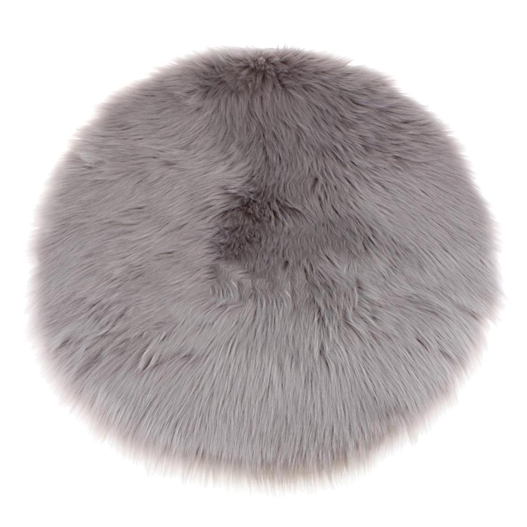 Artificial Sheepskin Rug Shaggy Fleece Fluffy Area Rug Washable Non Slip Mat for Kids Playroom Nursery Baby Crawling