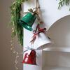 Weihnachtsglocke Dekoration Metallglocke Weihnachtsbaum Hängeornament für Tür Kaminsims Fenster Innen- und Außendekoration
