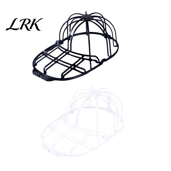 Gabbia per Lavaggio Cappelli per Lavatrice, Rastrelliera Pulitore per Cappelli da Baseball, Supporto Lavabile in Lavatrice con Design a Rete Vuota, Strumento in Plastica con Chiusura a Fibbia Laterale