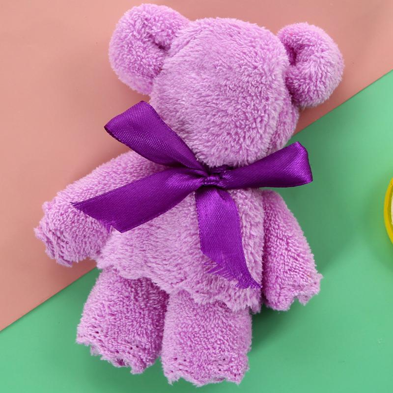 Cute Little Bear Coral Fleece Bath Towel - Soft, Absorbent, Perfect for Bridesmaid Gifts