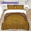 Muslim Pattern Bedding Uilt Set Uilt Cover Pillowcase Home Decoration Birthday Gift (1 * Duvet Cover + 2 * Pillowcase  Without Core)130