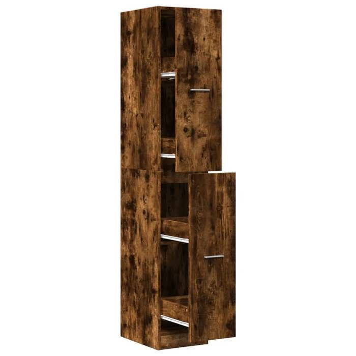 VidaXL Armoire d'apothicaire chêne fumé 30x41x174,5 cm bois ingénierie, coffre d'apothicaire, meuble d'apothicaire, coffre à 3309631