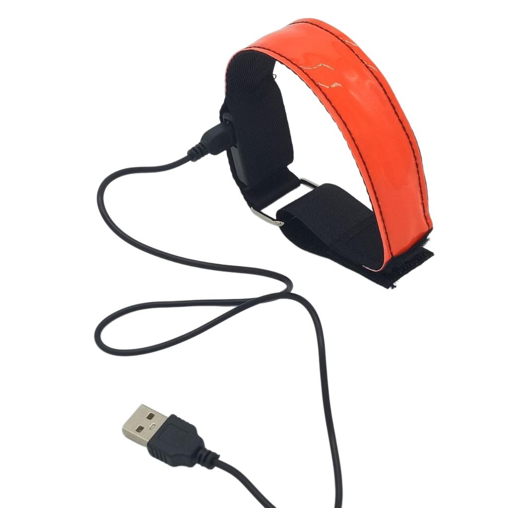 Led Luminous Arm Band Reflective Bracelet Running Safety 360° Visibility Lighting Glow-Band Rechargeable For Night Running Sport