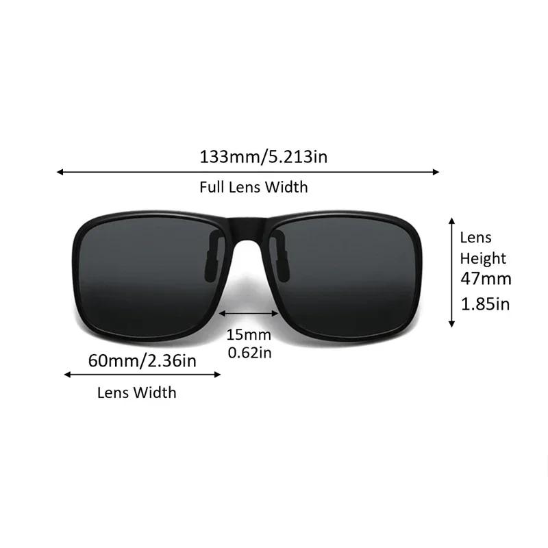 Polarized Flip Up Clip on Sunglasses for Driving Dark UV400 Pochromic Anti Glare Lens MyopiaSun Glasses Car Driver