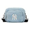 MLB Lamb Fleece Series LA Dodgers Logo Zipper Camera Bag Unisex Shoulder Bag Pink Blue 3ACRS0316-50BLL