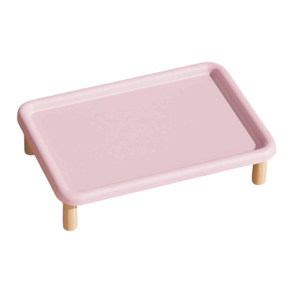 Sturdy PP Wood Non Slip Pet Feeder Stand Raised Water Bowl Dispenser Shelf for Dog Cat Feeding