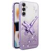 KADEM For Samsung Galaxy A17 Case Dragonfly Kickstand TPU Flowers Glitter Phone Cover