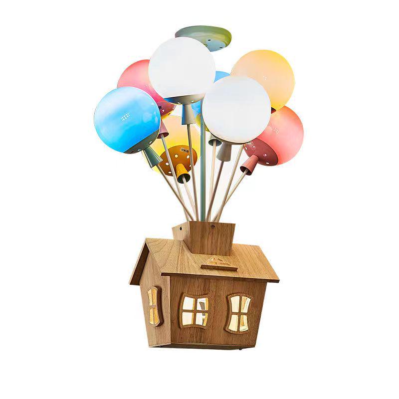 Dreamy Cartoon Flying House Pendant Lamp for Kids - Creative Decoration for Children's Room or Girl's Bedroom Ceiling