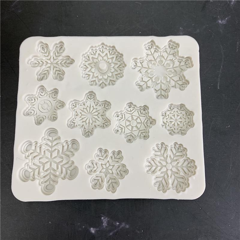 Snowflake Shape Creative Baking Tools Cookie Cake Silicone Tools Baking Accessories Making Cake Tools Kitchen Cake Decor