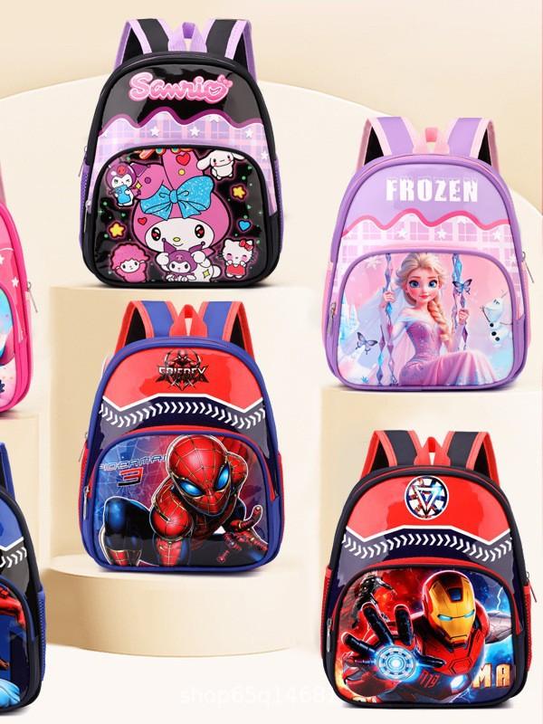 Spider-Man Kuromi Kids Backpack, Boys Girls Preschool Daypack, 3-6 Years Student Bag, Cute Cartoon Design