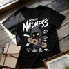 Summer Boys Girls Hooded Bear ENJOY THE MADNESS T Shirt Kids Baby Youth Unisex Unisex Tee Novelty Vintage Streetwear Y2K Harajuku