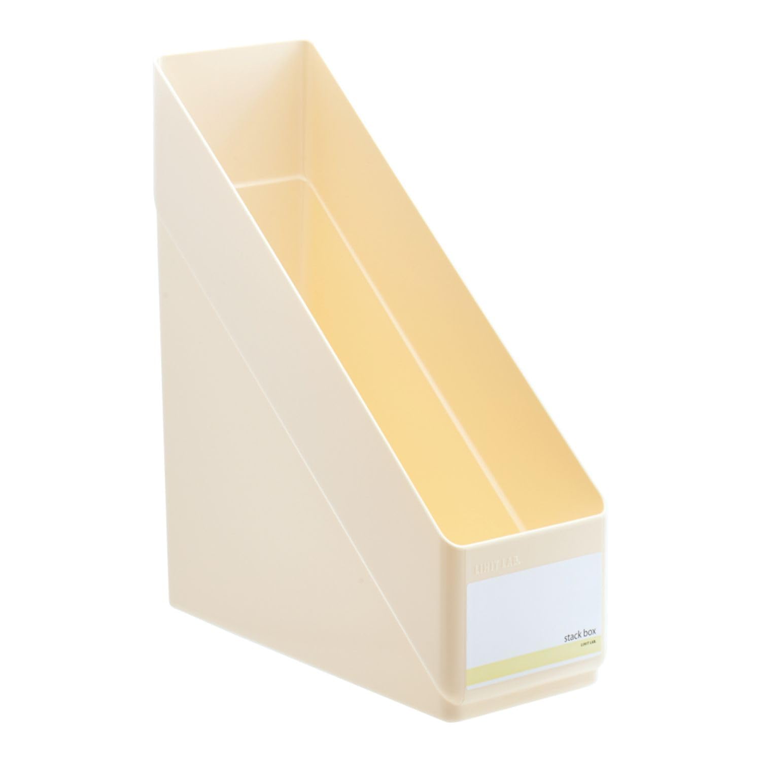 LIHIT LAB Stackable File Box A4 Vertical White G1610-0