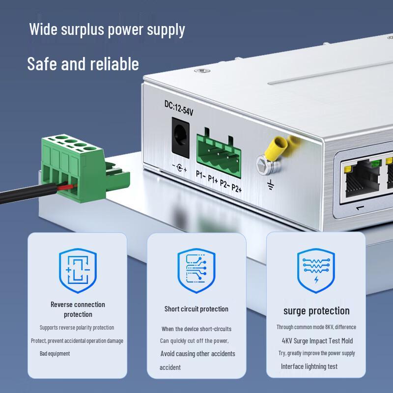 Edicon IT168 5-Port 100M Unmanaged Industrial Ethernet Switch