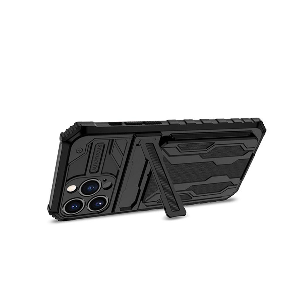 Handyhülle mit Kartenhalter Stoßfeste Rückseite Tragbarer Schutz Fallfestes Shell Ersatz für