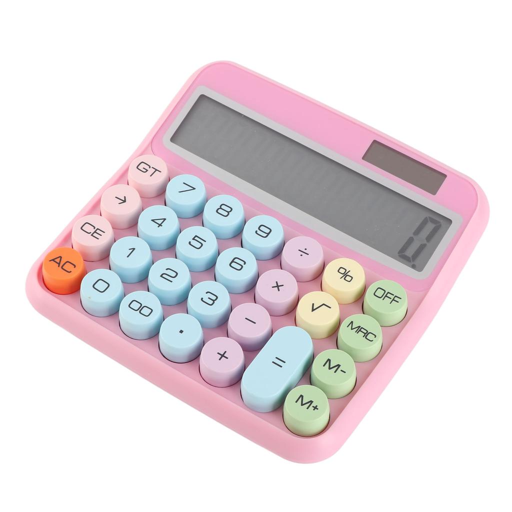 12 Digit Colorful Calculator Mechanical Keyboard Calculator Electronic Desktop Calculator for Home School