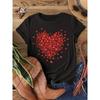 Camiseta Feminina Manga Curta Gola Redonda Opaca Média Elasticidade Tecido Respirável Estampa de Alfabeto Leve Primavera Verão Top Casual