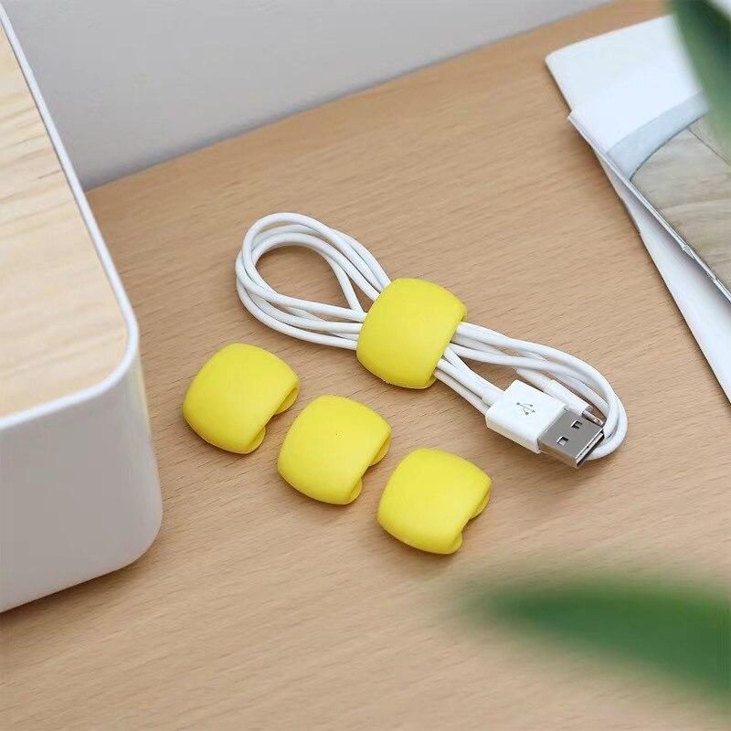 4Pcs Cable Organizer Buckles USB Cable Earphone Cable Organizer Holder Buckle Portable Tiny Office Accessories Cable Organizer