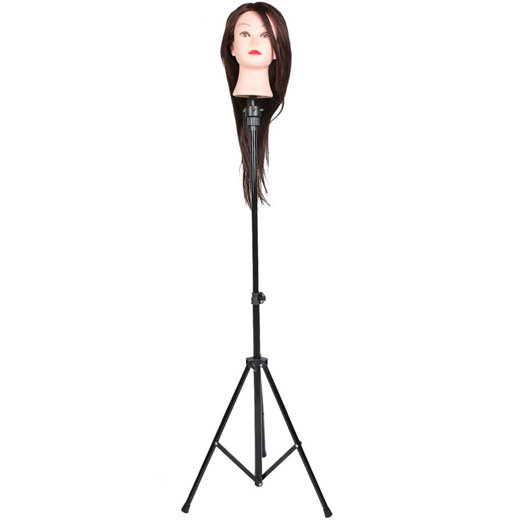 Adjustable Training Mannequin Head Tripod Stand Manikin Wig Holder Carry Bag