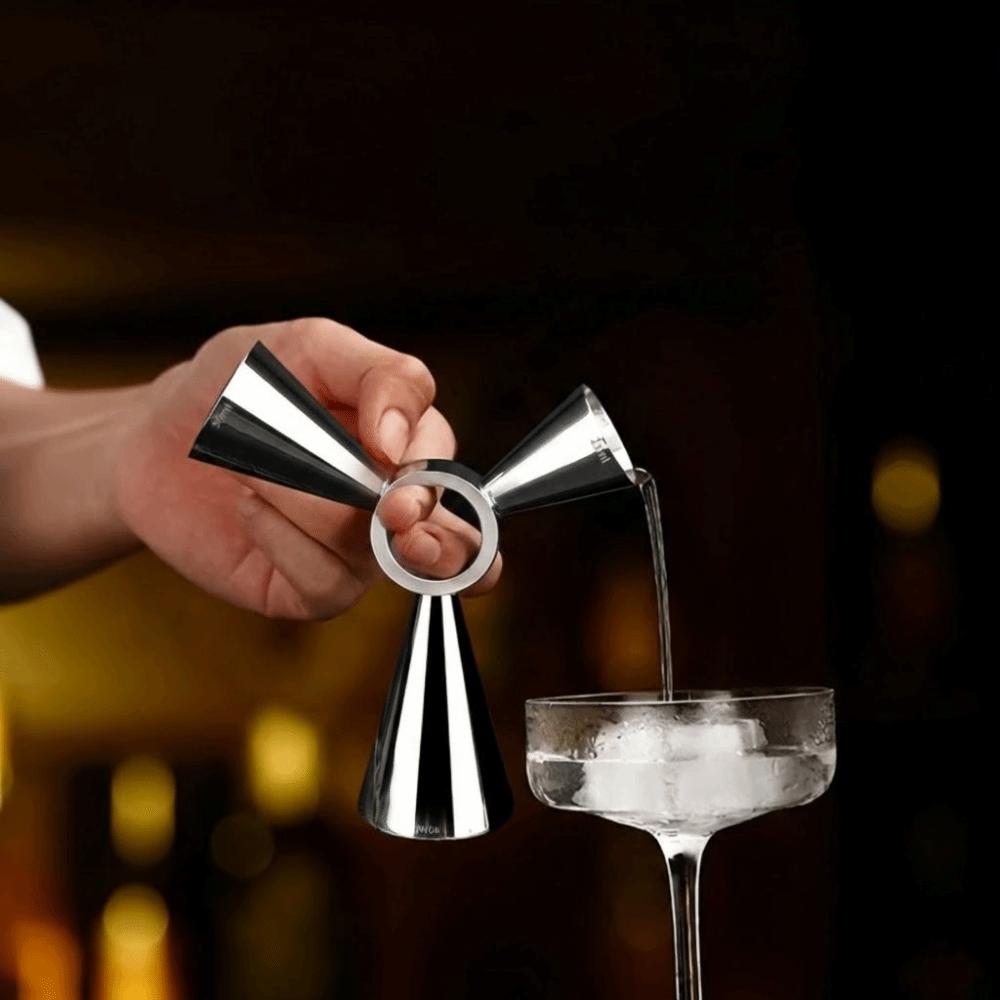 Multi-Capacity 3-Ended Measuring Cup Stainless Steel Drink Spirit Jigger  Mixing Drinks