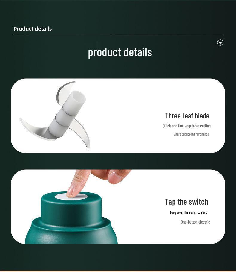 Electric Garlic Press & Chopper: Auto Minced Garlic & Meat Grinder