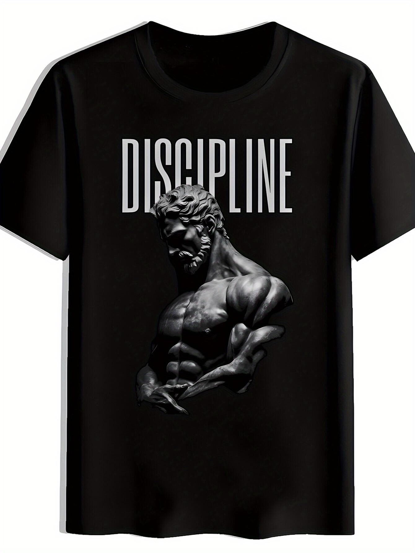 

Motivational Graphic T-shirt - DISCIPLINE Embrace the Beast Design L