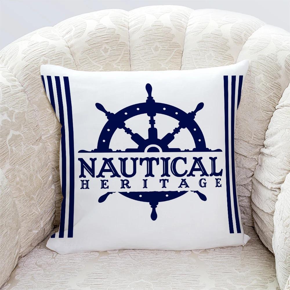 Blue Decorative Pillowcase Living Room Office Decoration Home Pillowcase