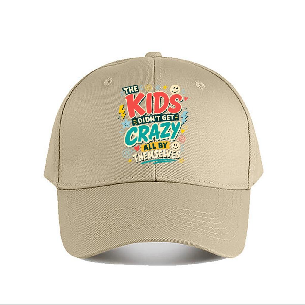 Crazy Parenting Humor Quote Typograp Baseball Cap Fashion Outdoor Sports Sunhat Unisex Snapback Cap Womens