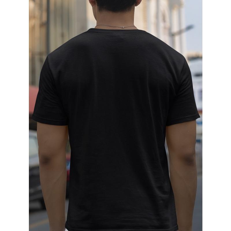 European Sizes Men's Summer Casual Sports T-Shirt, Soft, Breathable, Loose Fit, Regular Fit Crew Neck T-Shirt, Fashionable Business Casual Style