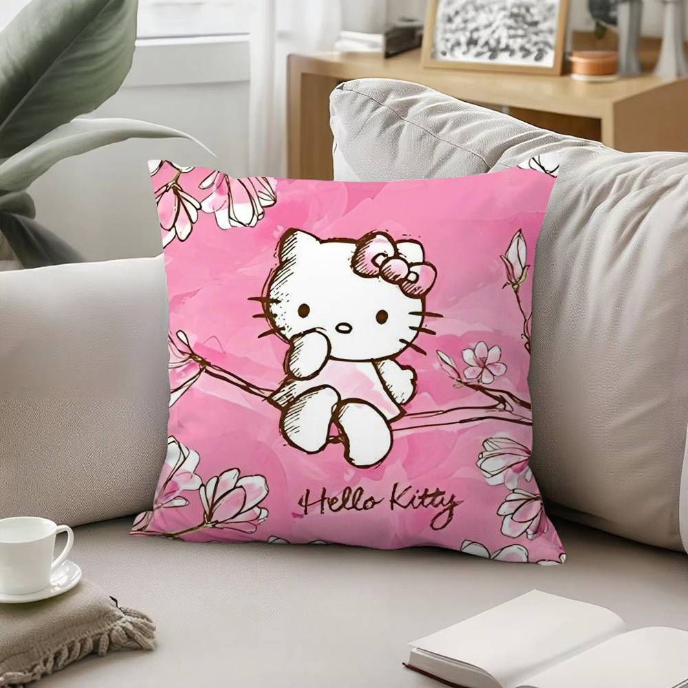 HelloS-K-Kitty Pillow Case Pattern Printed Pillowcase For Living Room Sofa Cushion Cover & Bedroom Decor
