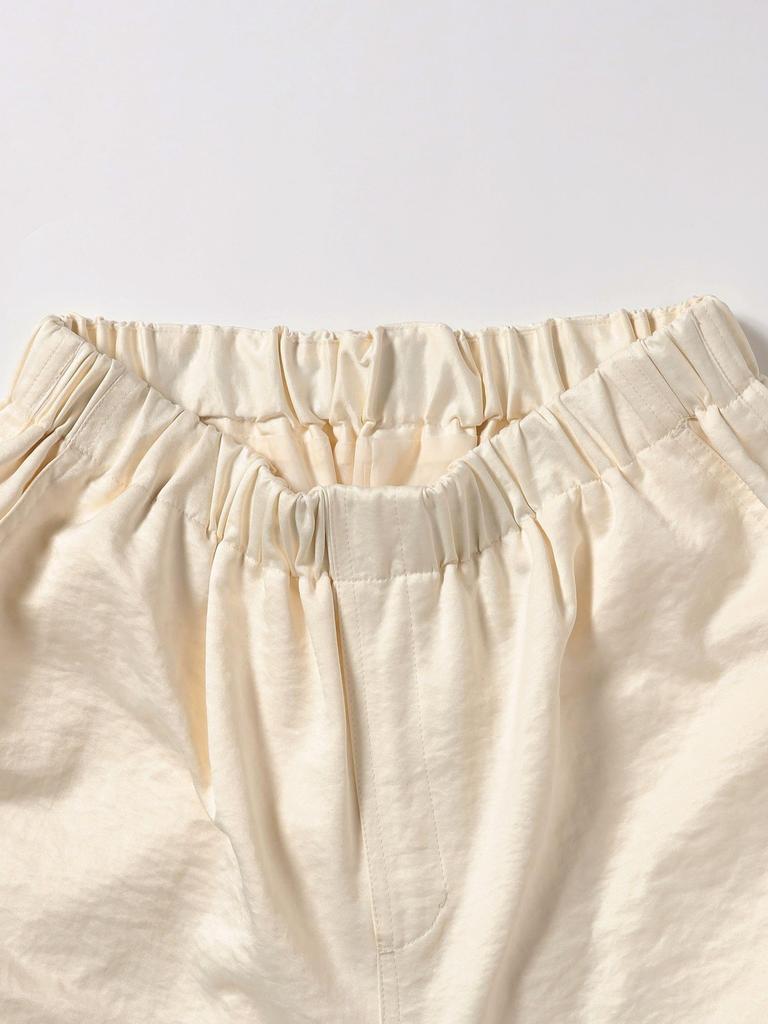 B.:MING by BEAMS Satin Cargo Hose, Damen, IVORY, Größe S