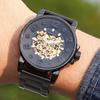 Men's Hollow Skeleton Dial Automatic Mechanical Stainless Steel Band Wrist Watch OCHSTIN Fashion Men's Watch Relogio Masculino