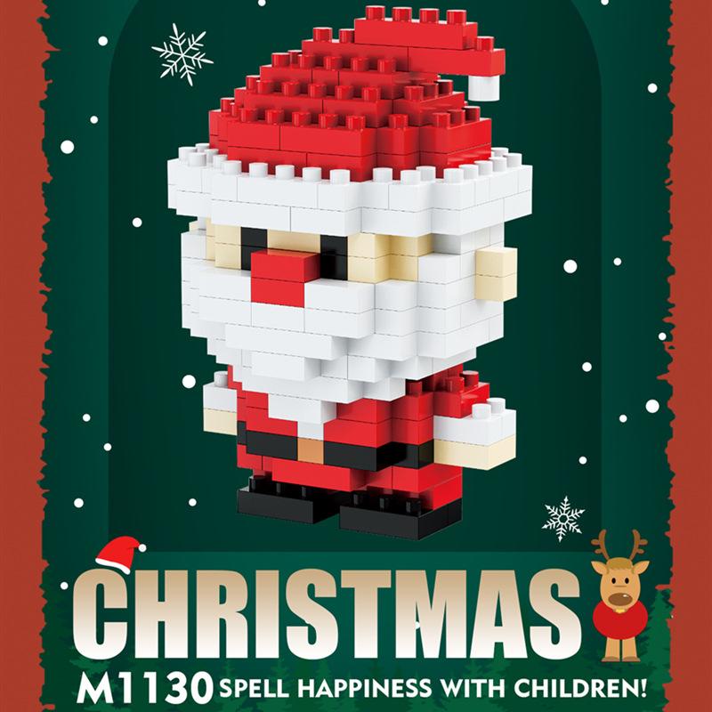 Christmas Village House Moc Building Blocks Toys for Children 8 To 12 Years Old  Mini Blocks Construction Set Santa Claus Bricks
