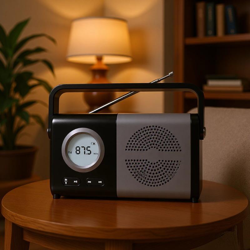 Compact Bluetooth Radio Speaker with Digital Display, USB, TF Card Slot - Ideal for Seniors