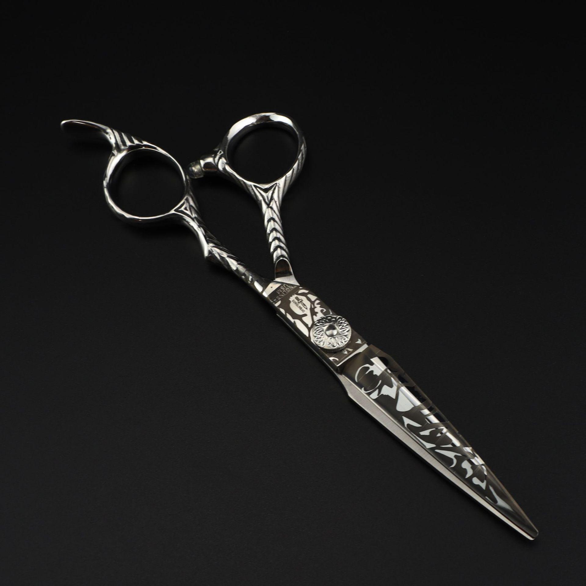 6.0-inch Damascus Pattern Hairdressing Scissors & Thinning Shears - Ancient Design