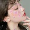 1 Yaprak Elf Kelebek Rhinestone Yüz Etiketleri Kawaii Kendinden Yapışkanlı Dokuma Kelebek Dekor Sahne Konser Makyaj Malzemeleri İçin